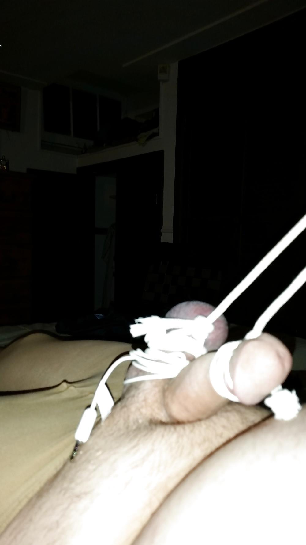 11P Balls, Tiny Cock, Strung Up-Bound in Pantyhose
