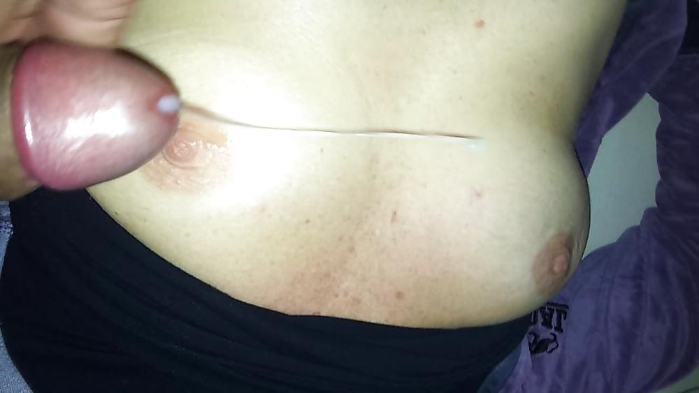 10P My real wife  i cum on tits