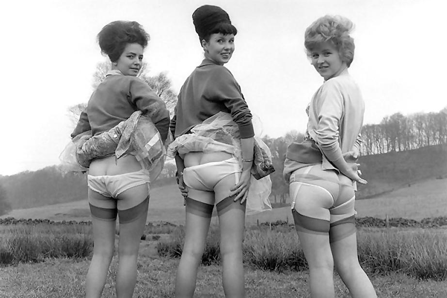 11P White panties 39:Vintage outside fun.