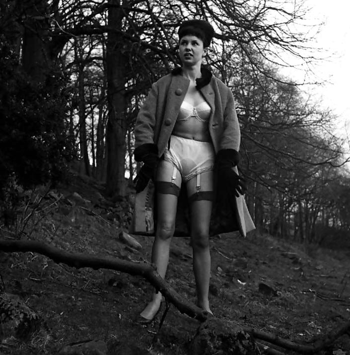 11P White panties 39:Vintage outside fun.