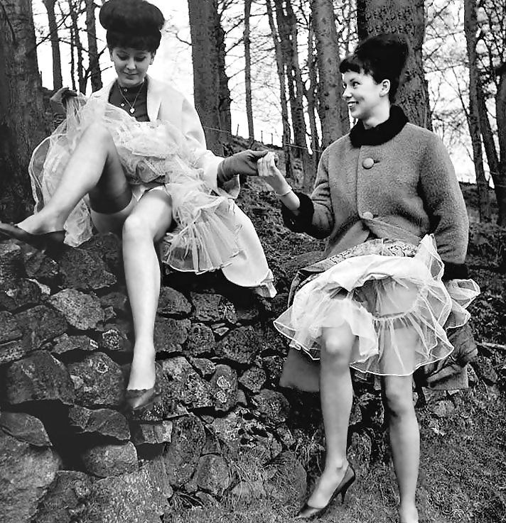 11P White panties 39:Vintage outside fun.