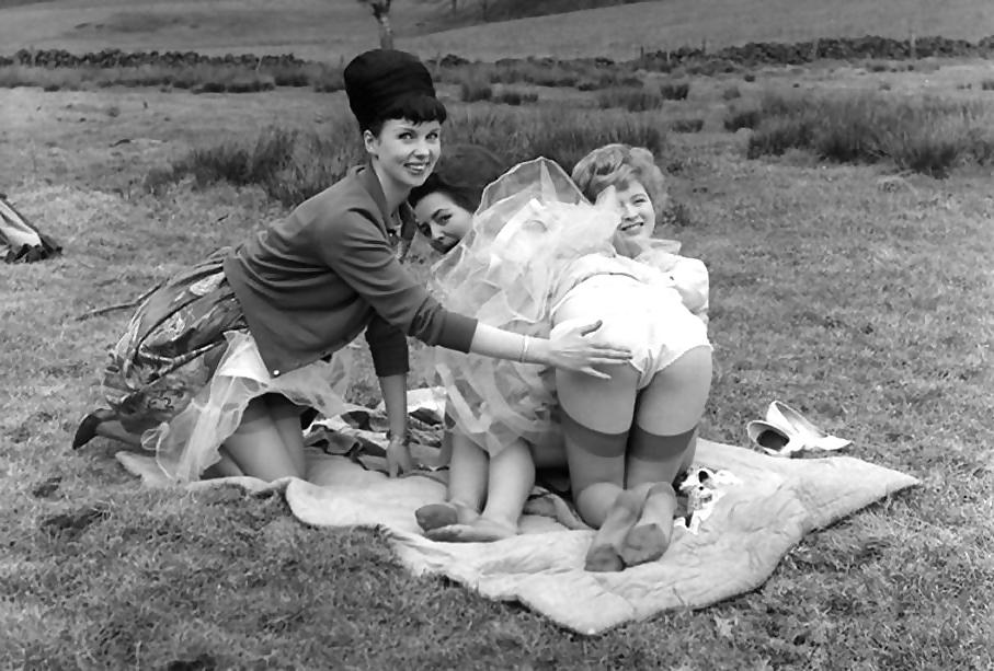 11P White panties 39:Vintage outside fun.