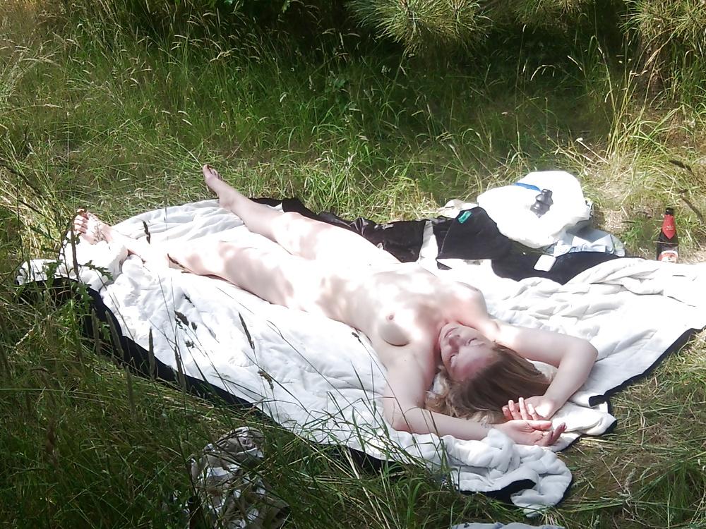 10P Nude sunbathing in the woods