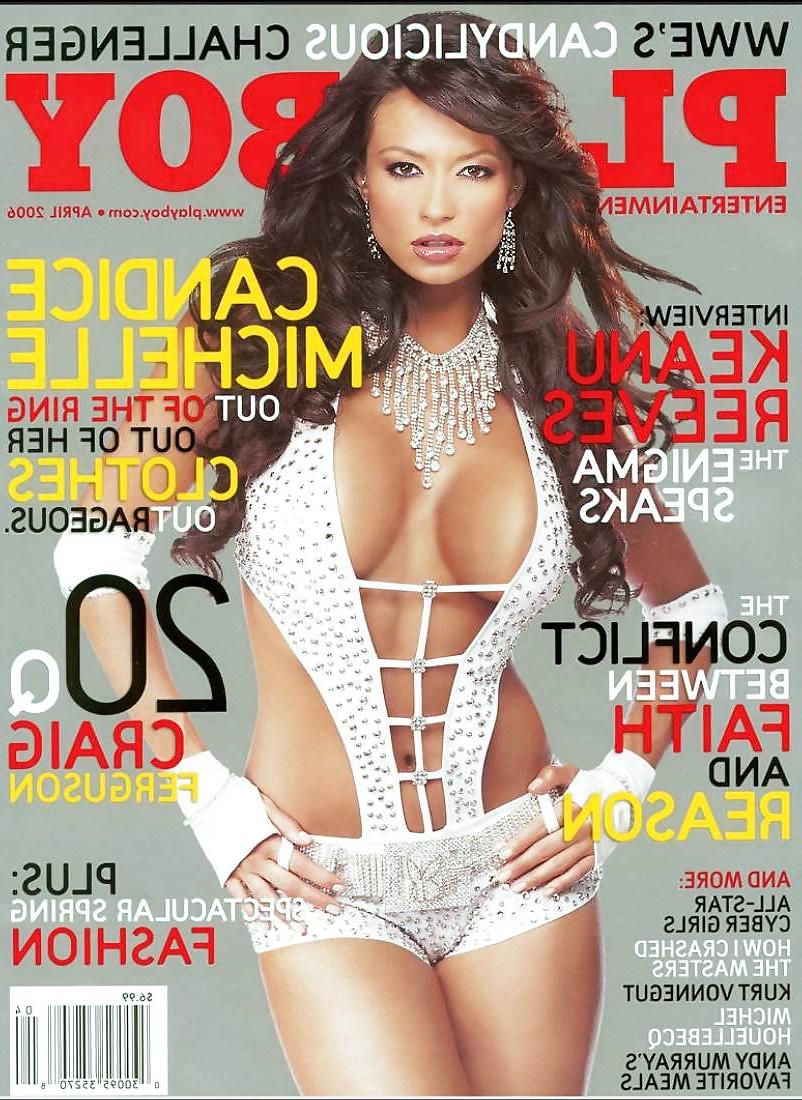 13P Candice Michelle Playboy Magazine, April 2006 Issue 