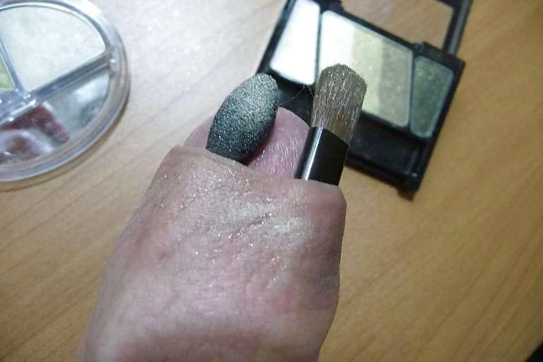 15P My cock and makeup (nail polish, eye shadow)