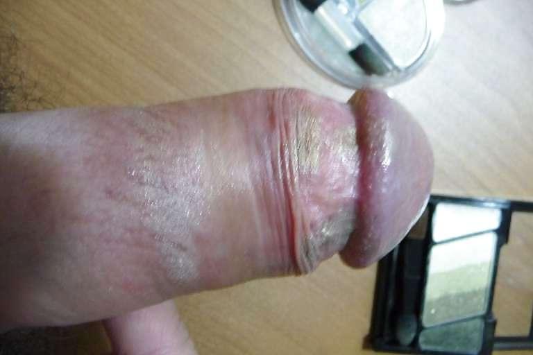 15P My cock and makeup (nail polish, eye shadow)