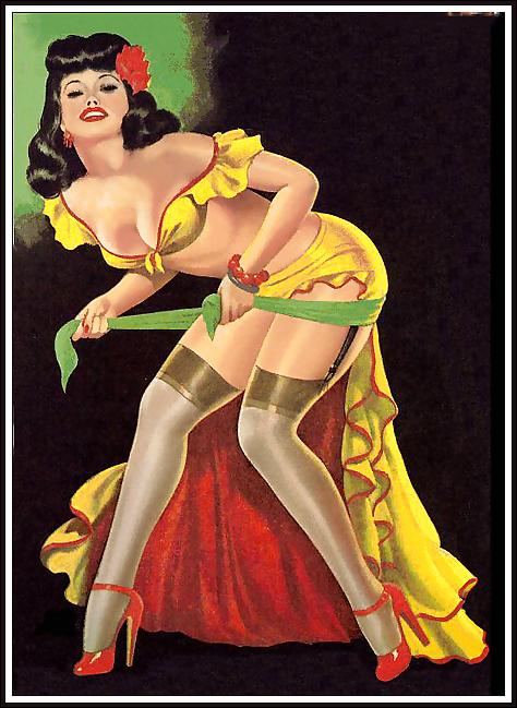 25P Vintage pin-up drawings (non-nude)