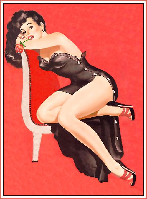 25P Vintage pin-up drawings (non-nude)