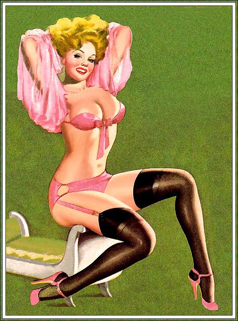 25P Vintage pin-up drawings (non-nude)