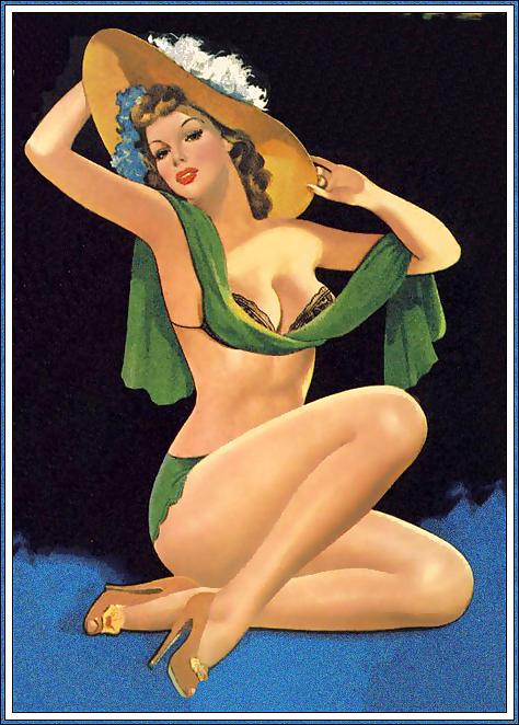 25P Vintage pin-up drawings (non-nude)