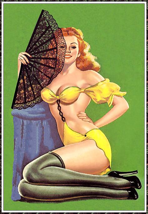 25P Vintage pin-up drawings (non-nude)