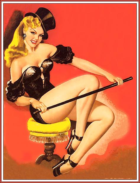 25P Vintage pin-up drawings (non-nude)