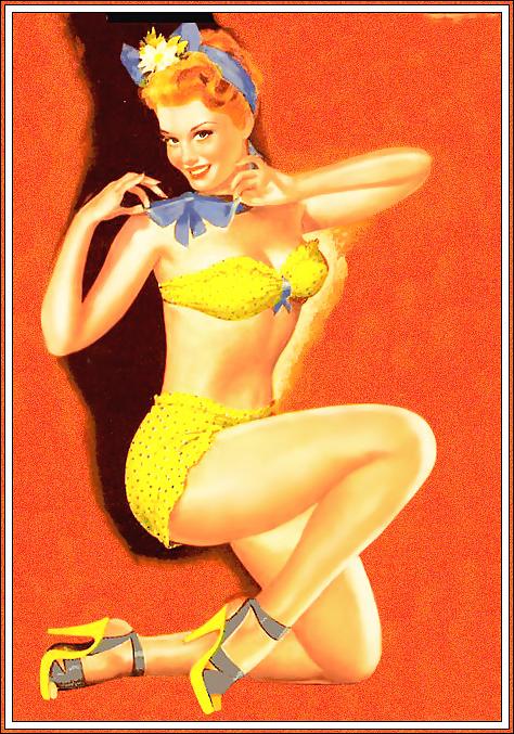 25P Vintage pin-up drawings (non-nude)