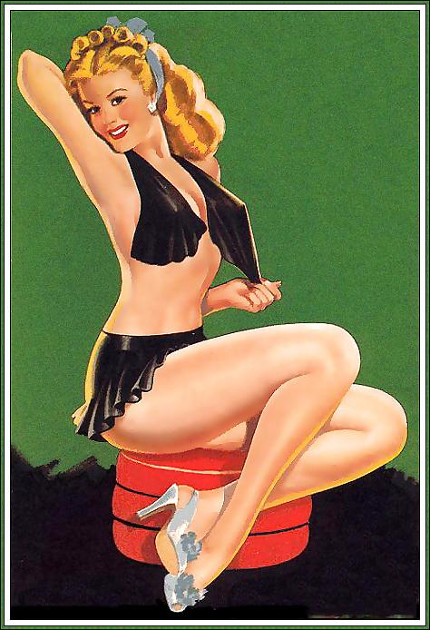 25P Vintage pin-up drawings (non-nude)