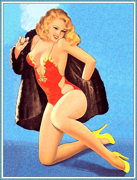 25P Vintage pin-up drawings (non-nude)