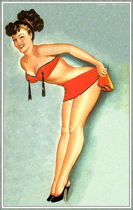 25P Vintage pin-up drawings (non-nude)