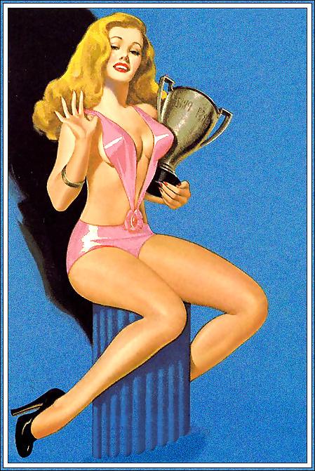 25P Vintage pin-up drawings (non-nude)