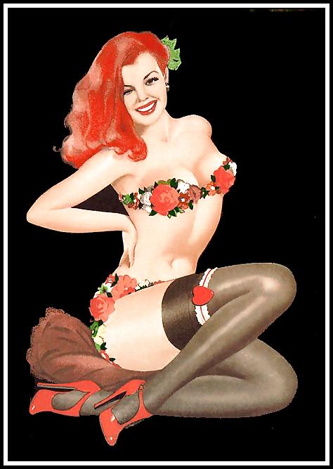 25P Vintage pin-up drawings (non-nude)