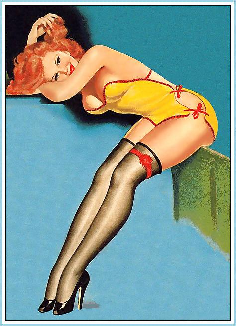 25P Vintage pin-up drawings (non-nude)