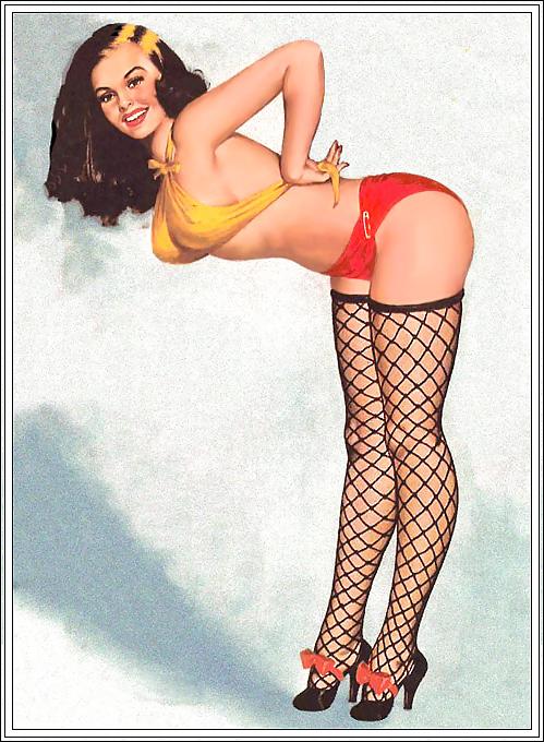 25P Vintage pin-up drawings (non-nude)