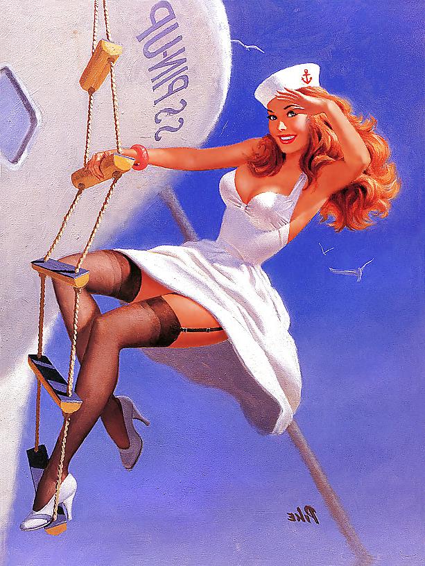 23P Vintage pin-up drawings 3 (non-nude)