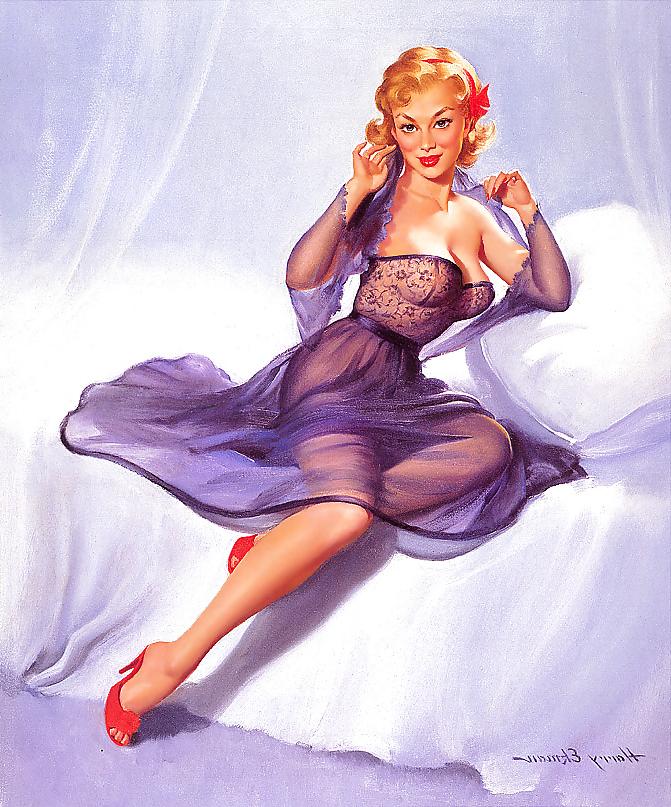 23P Vintage pin-up drawings 3 (non-nude)