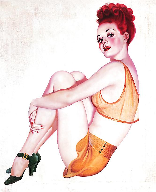 23P Vintage pin-up drawings 3 (non-nude)