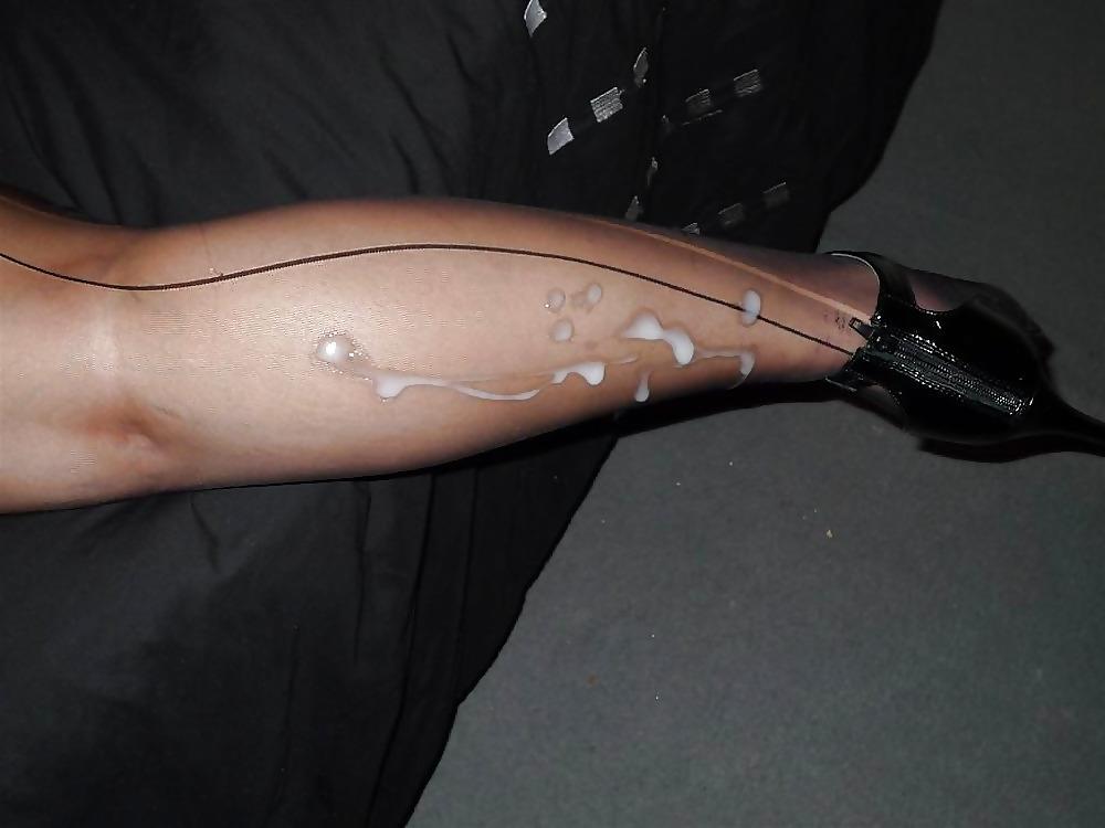 25P More cum on stockings and others