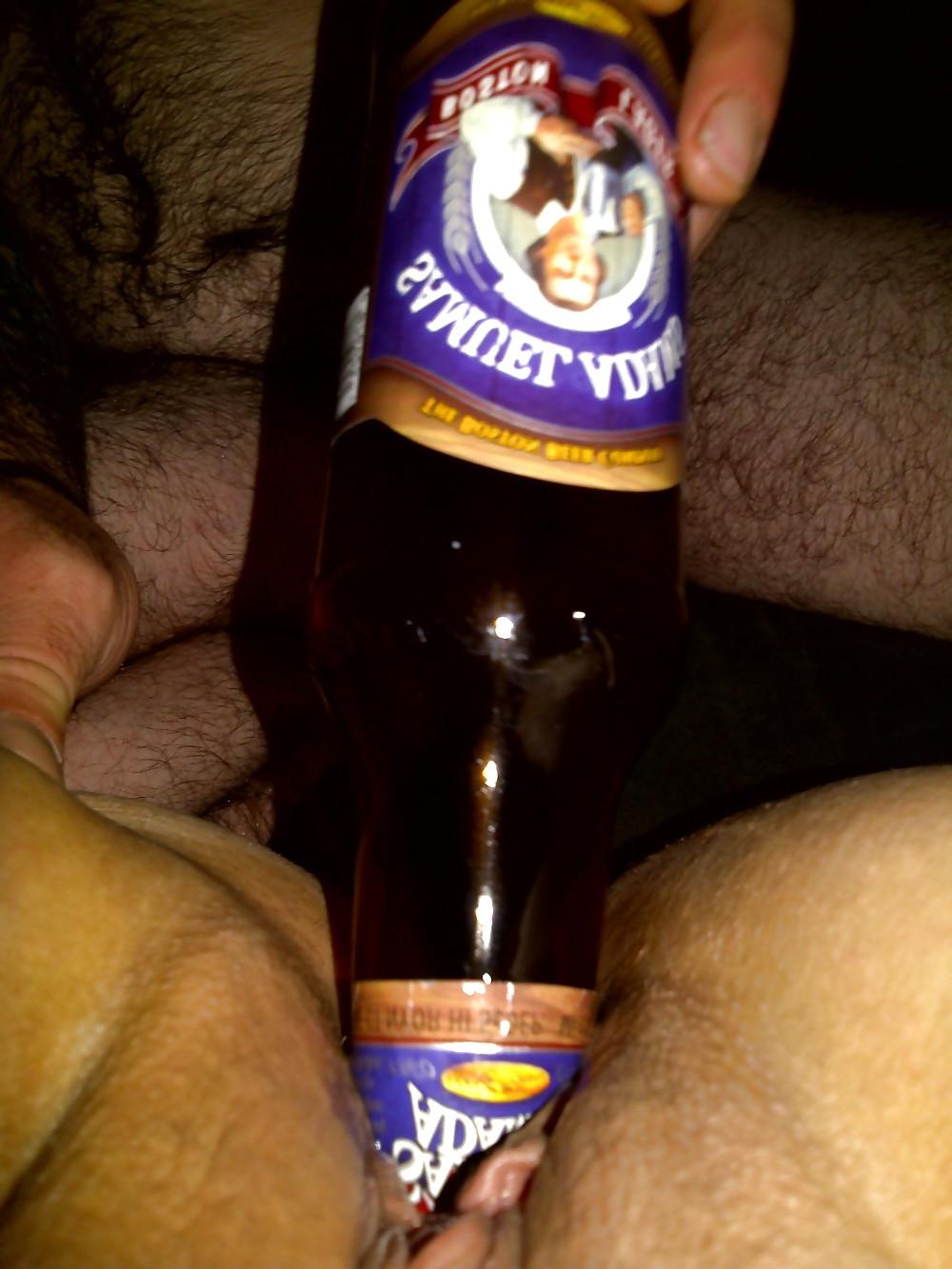 6P Beer bottle + Anal = A lot of fun!!