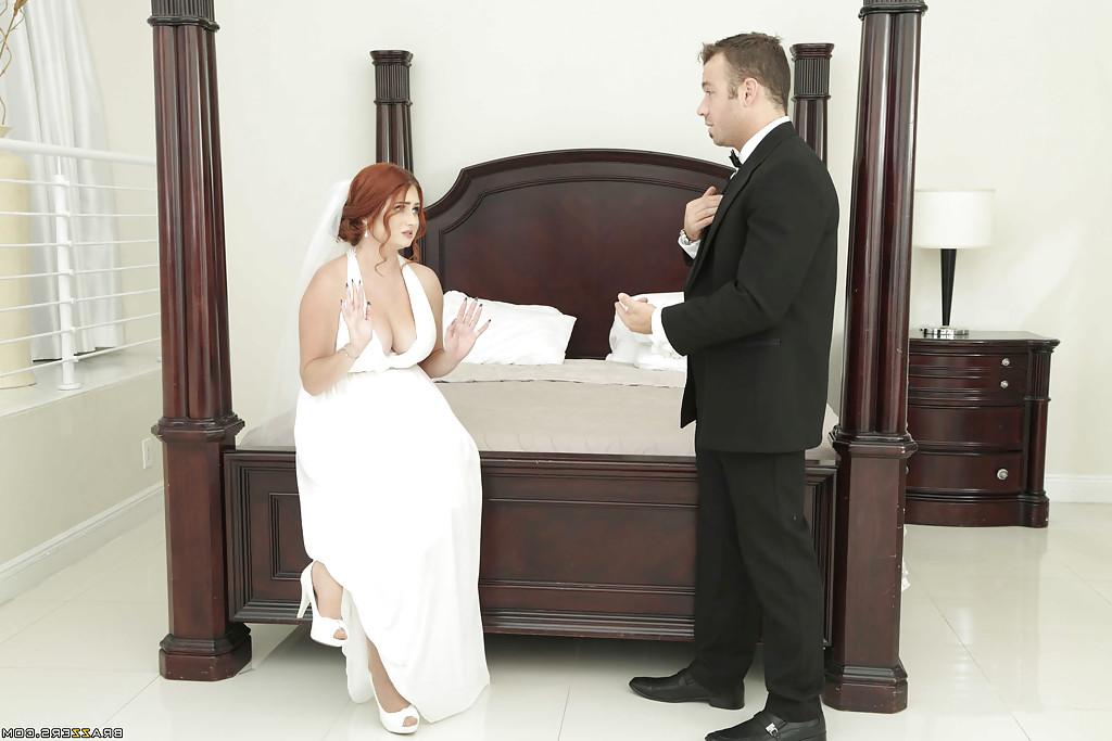 16P Fat redheaded chick Lennox Luxe banging cock in wedding attire