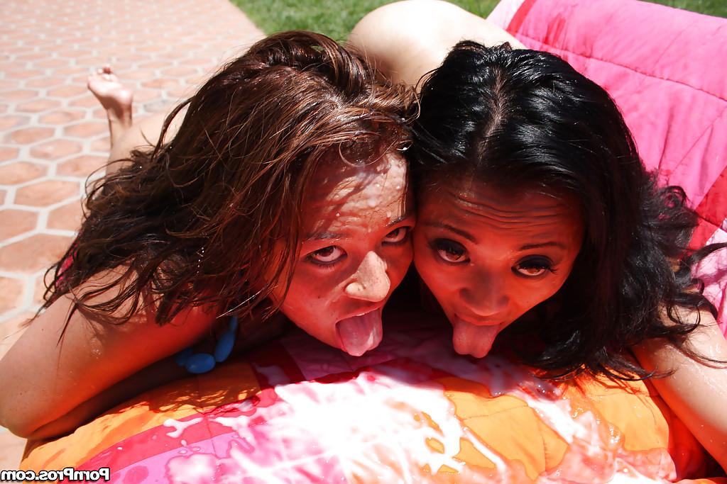 16P MILF babe Mia Lelani has groupsex with cum swapping and creampie