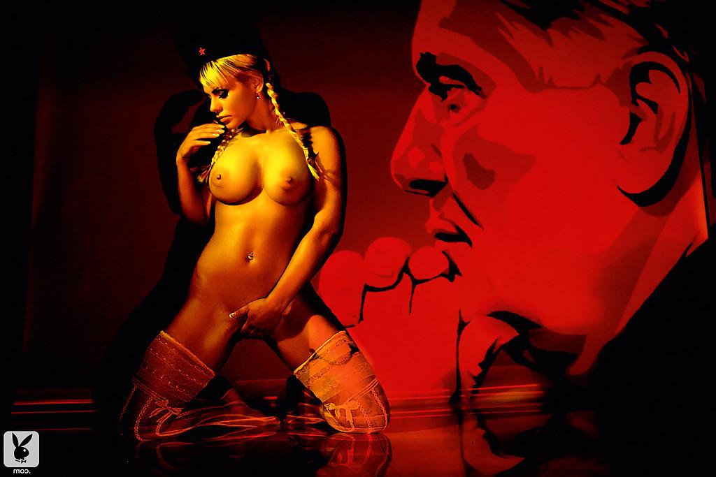 12P Big busted blonde babe Drazena Gabric showing off her gorgeous body