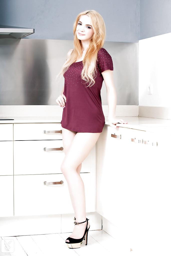 16P European teen with blonde hair Gemma Tardiani posing in panties