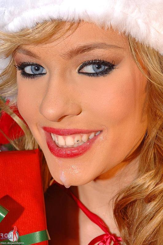 16P Long sock attired Blue Angel giving Santa's big cock a bj for Christmas