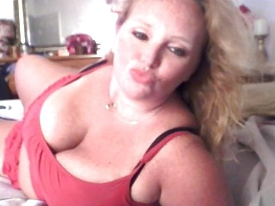 21P Blond big tits milf sucking dick