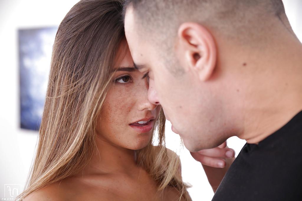 16P Teen hottie Eva Lovia jacking off an older man's stiff prick