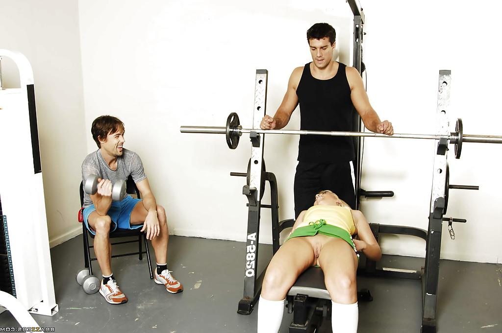 16P Young sporty babe Ally Kay banging her instructor in the gym