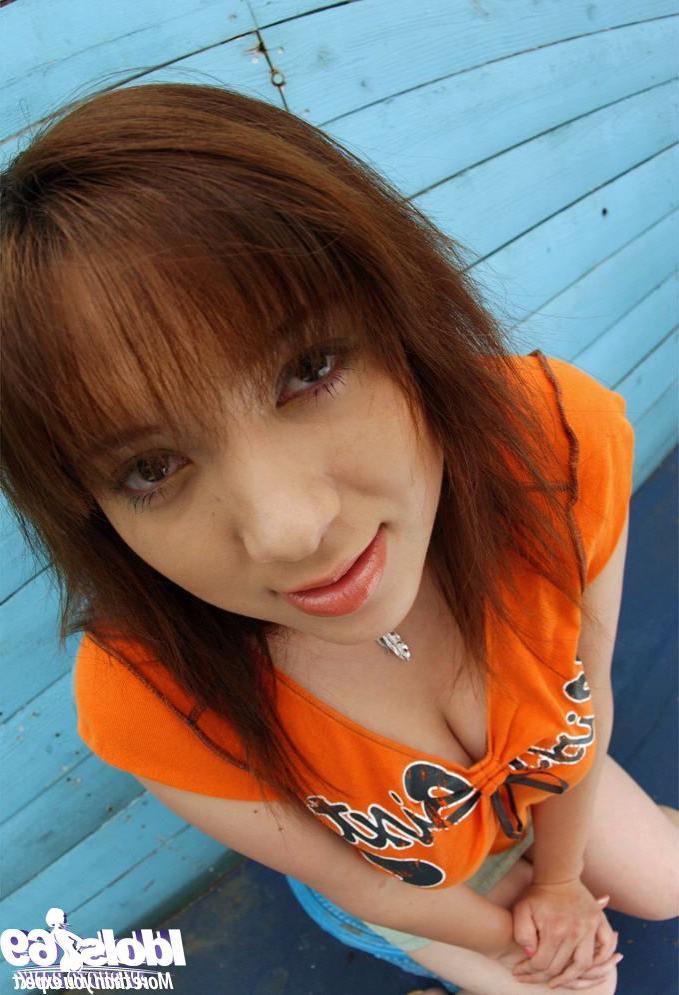 16P Nasty asian lassie in miniskirt revealing her big natural tits