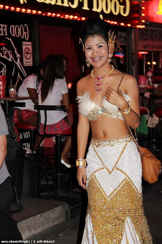 16P Exotic Thai ladyboys on public display in non nude series