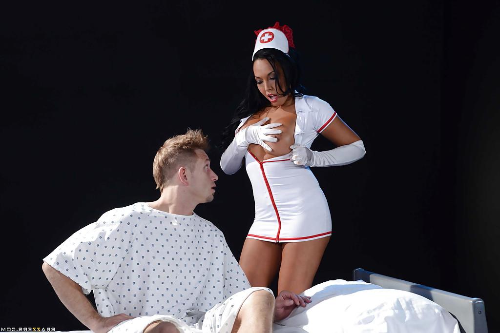 16P European milf Rio Lee is fucking her patient in a nurse uniform
