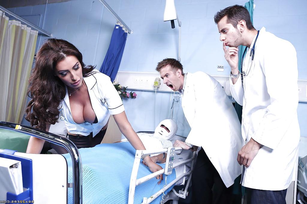 16P Incredibly sexy nurse fucks a horny doctor and takes cum on her big tits