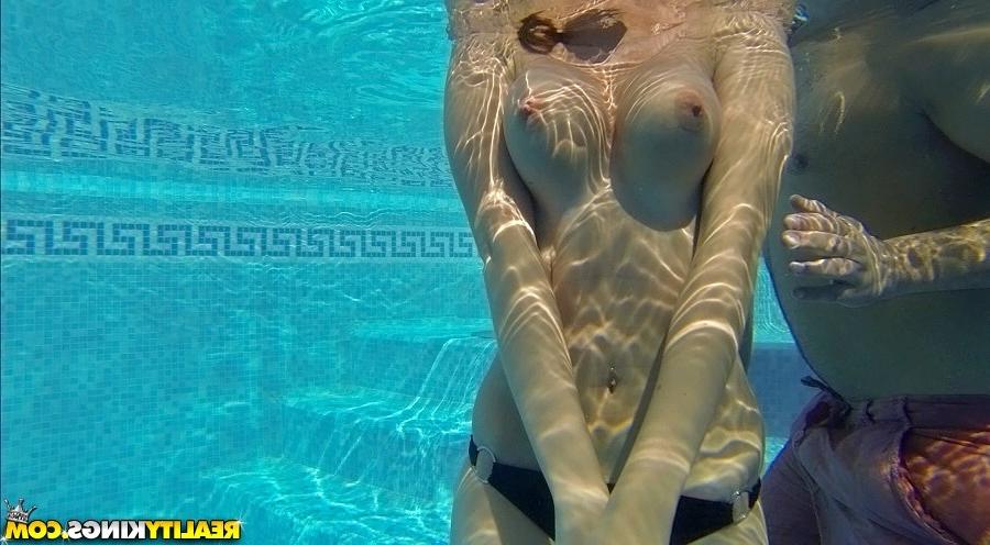 16P Seductive european sugars have some humping fun at the pool party