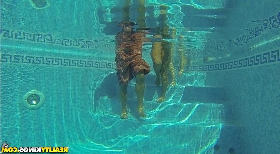 16P Seductive european sugars have some humping fun at the pool party