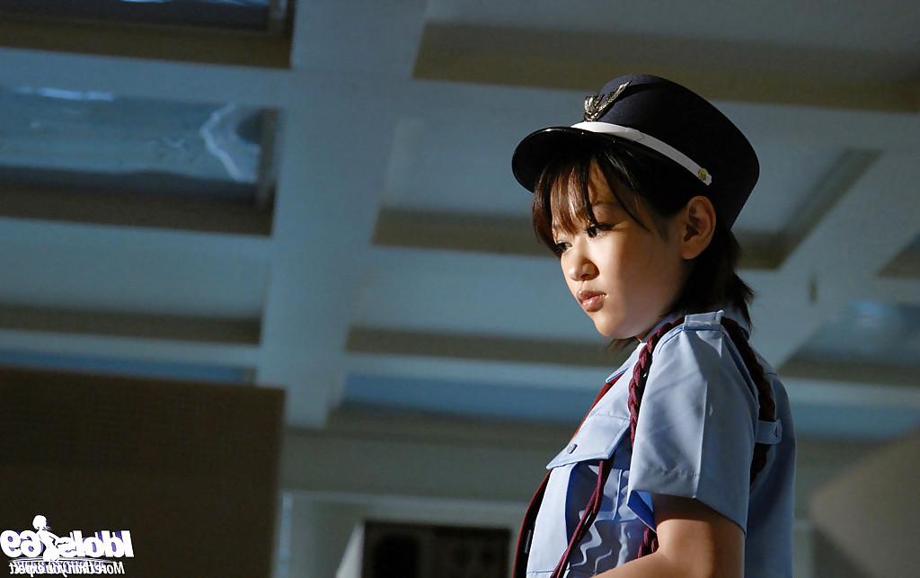 12P Petite asian girl in uniform slowly uncovering her fuckable curves
