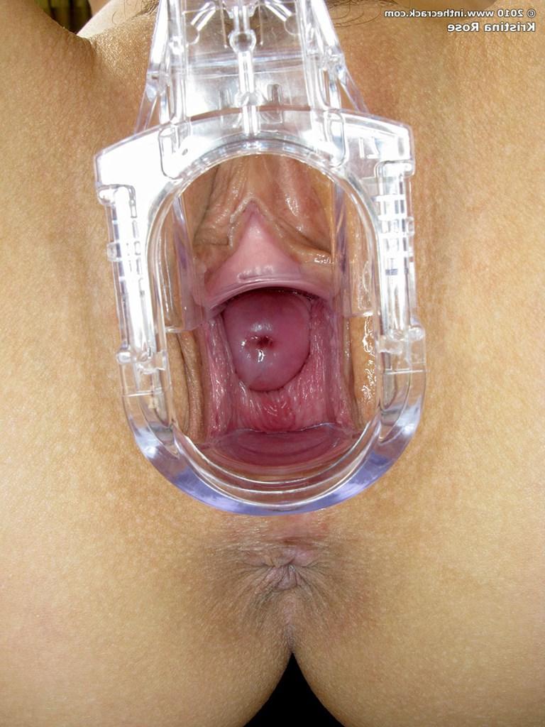 15P Cute Latina Kristina Rose undressing for kinky speculum insertion