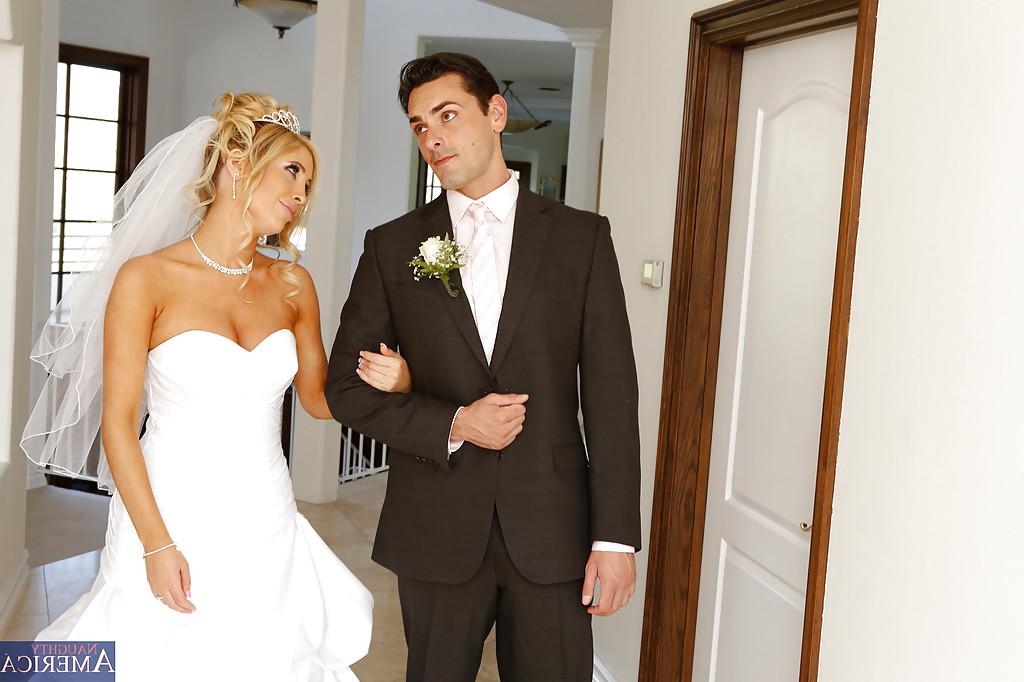 16P Astonishing babe Tasha Reign tastes a big dick on her wedding