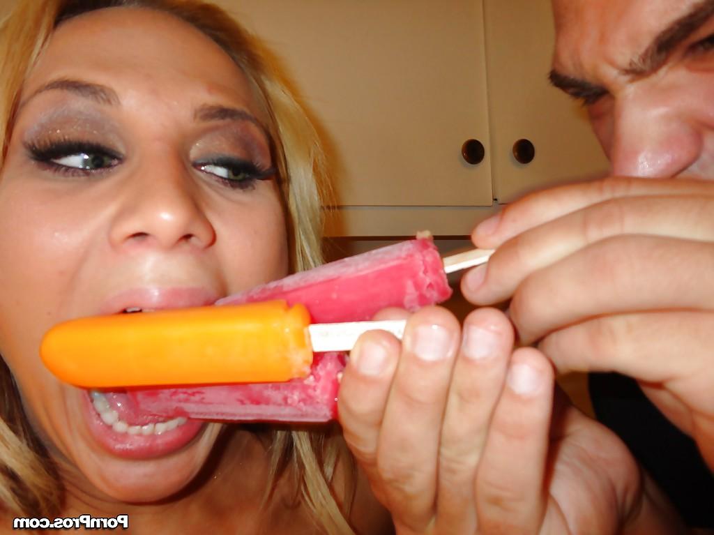 16P Blonde with big fake tits Alanah Rae gets mouth stuffed with toys