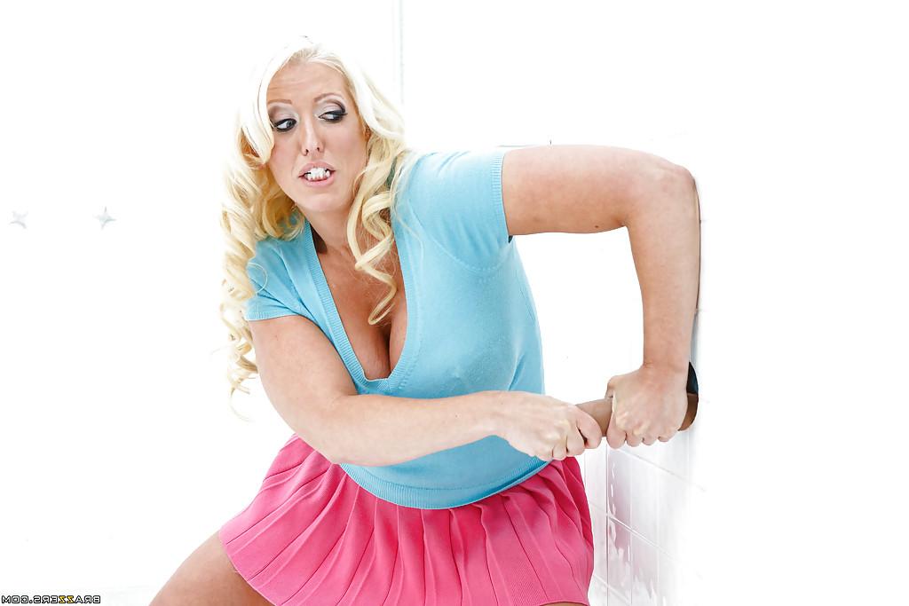 16P Clothed beauty Alura Jenson enjoys the taste of a fresh cum