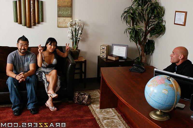 15P Asa Akira gets her shaved asian pussy drilled hardcore by a big white boner