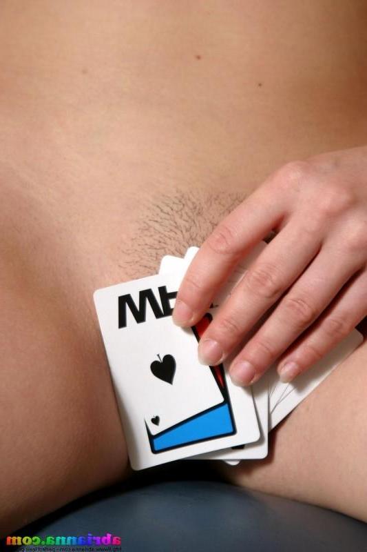 15P Abrianna plays strip poker with herself